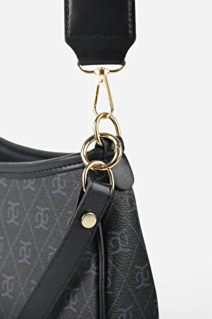 Farme Monogram Siyah Baget Ve Çapraz Çanta