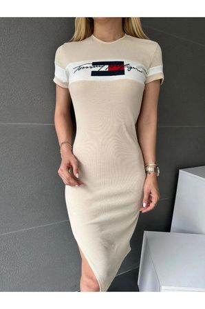 Tommy Hilfiger  Bayan Likralı Elbise