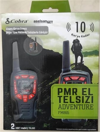 Aselsan PM-865 Pmr El Telsizi 2li Paket 8 Kanal+121 Alt Kanal  8 Km (KDO)