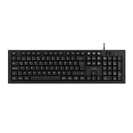 AOC KB130B-38 1,8mt Kablo Uzunluğu Usb Siyah Türkçe Kablolu Standart Klavye,Sessiz yazma (KDO)