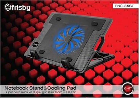 Frisby FNC-35ST Standlı Notebook Soğutucu 1 Port Usb 10"- 17" boyutunda notebooklar için uygundur (KDO)