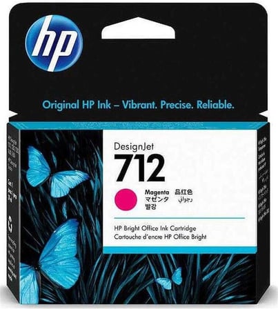 HP 712 Magenta Kırmızı 29ML Plotter Kartuşu 3ED68A (KDO)