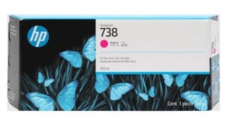 HP 738 Magenta Kırmızı 300ML Plotter Kartuşu 676M7A (KDO)