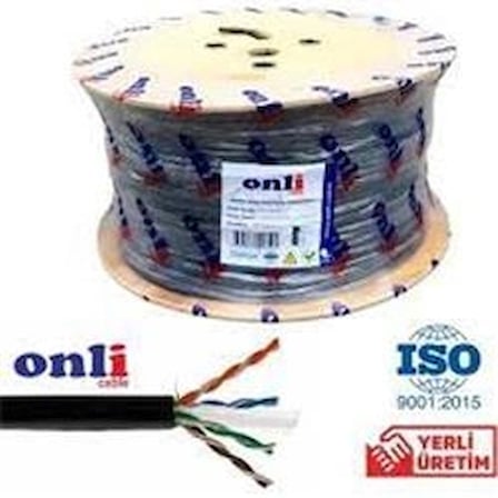 Onli ON-6006 U-UTP 23 AWG CCA-PE Outdoor 305 Metre Cat6 Kablo (KDO)