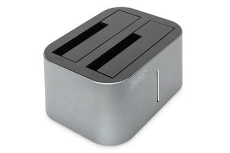 Digitus DA-71540-1 2.5"-3.5" USB 3.0 2-port'lu SATA HDD Docking Station, kopyalama özelliği (KDO)