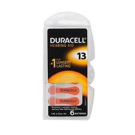 Duracell 13 Numara Düğme Kulaklık Pili İşitme Cihazı İçin 6'lı Paket (KDO)