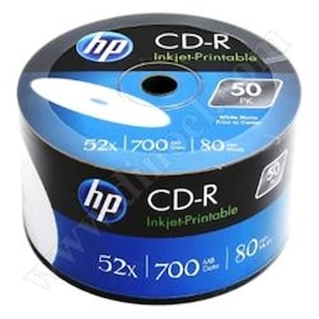 Hp CD-R 700MB-80min Printable 50li Shrink (KDO)