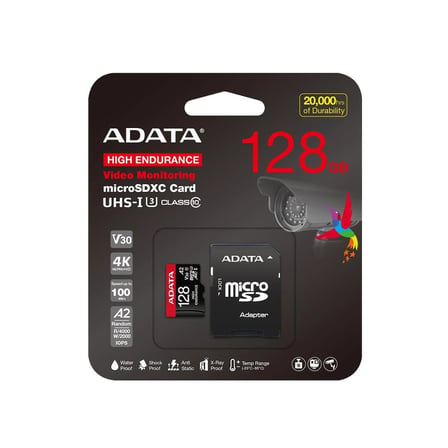 Adata 128 GB High Endurance microSDXC 4K U3 V30 A2 Hafıza Kartı (KDO)