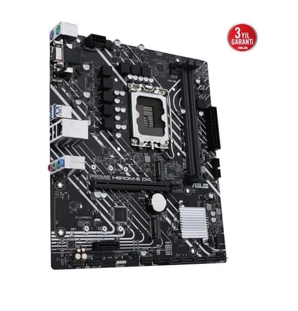 Asus Prime H610M-E D4-CSM 3200MHz DDR4 Soket 1700 M.2 HDMI DP mATX Anakart (KDO)
