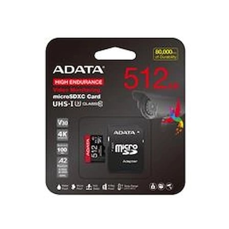Adata 512 GB High Endurance microSDXC 4K U3 V30 A2 Hafıza Kartı (KDO)