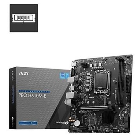 MSI MB PRO H610M-E SOKET 1700 DDR5 5600MHZ(OC) HDMI VGA M.2 USB3.2 1x 1G LAN mATX (KDO)