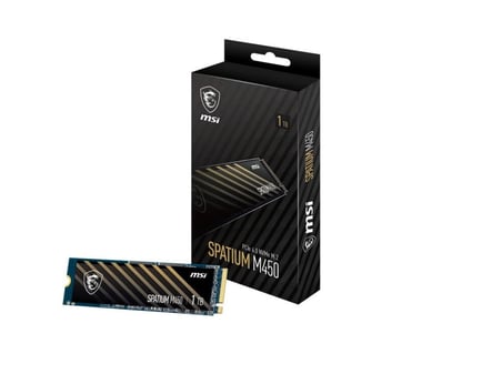 Msi 1TB Spatium M450 V1 NVMe PCIe Gen4 x4 Okuma 3400MB – Yazma 2400MB M.2 SSD Disk (KDO)
