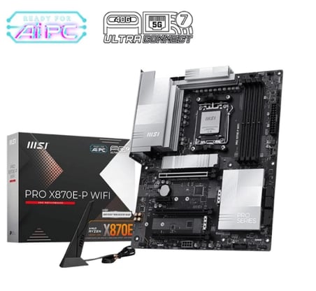 Msi Pro X870E-P WIFI DDR5 AMD X870E AM5 Soket DDR5 8200+(OC)MHz ATX Oyuncu (Gaming) Anakart (KDO)