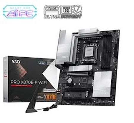 Msi Pro X870E-P WIFI DDR5 AMD X870E AM5 Soket DDR5 8200+(OC)MHz ATX Oyuncu (Gaming) Anakart (KDO)