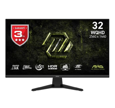 MSI 31.5" 325QF E18V 180Hz 0.5ms 2K 2560x1440 (WQHD) 16:9 Flat Rapid VA Adaptive-Sync Gaming Monitor (KDO)