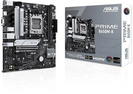 Asus Prime B650M-K 6400mhz(OC) RGB M.2 AM5 mATX DDR5 Anakart (KDO)