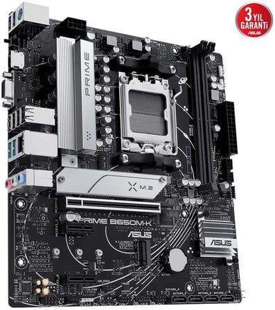 Asus Prime B650M-K 6400mhz(OC) RGB M.2 AM5 mATX DDR5 Anakart (KDO)