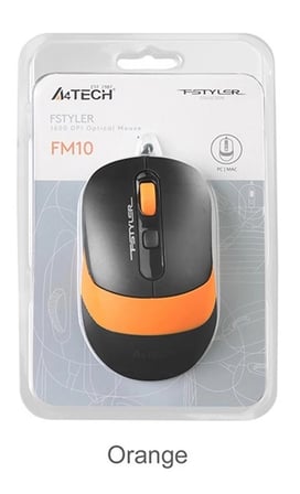 A4 Tech Fm10 Usb Fstyler Turuncu Optik 1600 Dpı Mouse (KDO)