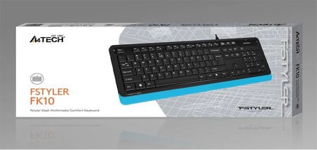 A4 Tech Fk10 Q Usb Fsytyler Mavi Tr Fn-Multimedya Klavye (KDO)
