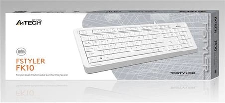 A4 Tech Fk10 Q Usb Fsytyler Beyaz Tr Fn-Mmedya Klavye (KDO)