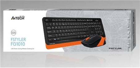 A4 Tech Fg1010 2.4G Turuncu Q Fn-Mm Klv+Optik Mouse Set (KDO)