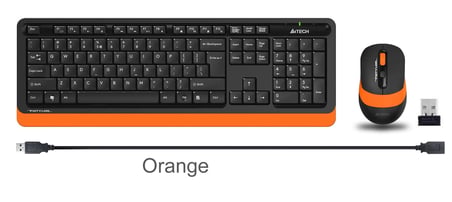 A4 Tech Fg1010 2.4G Turuncu Q Fn-Mm Klv+Optik Mouse Set (KDO)