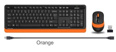 A4 Tech Fg1010 2.4G Turuncu Q Fn-Mm Klv+Optik Mouse Set (KDO)