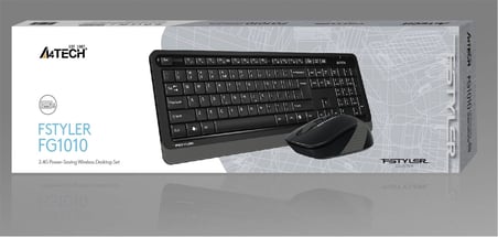 A4 Tech Fg1010 2.4G Gri Q Fn-Mm Klv+Optik Mouse Set (KDO)