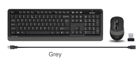 A4 Tech Fg1010 2.4G Gri Q Fn-Mm Klv+Optik Mouse Set (KDO)