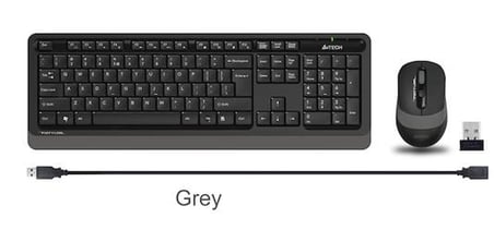 A4 Tech Fg1010 2.4G Gri Q Fn-Mm Klv+Optik Mouse Set (KDO)