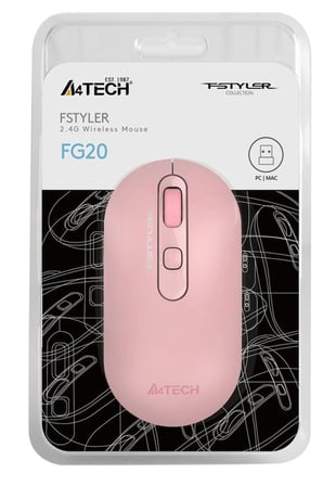 A4 Tech Fg20 Pembe Nano Kablosuz Optik 2000 Dpi Mouse (KDO)