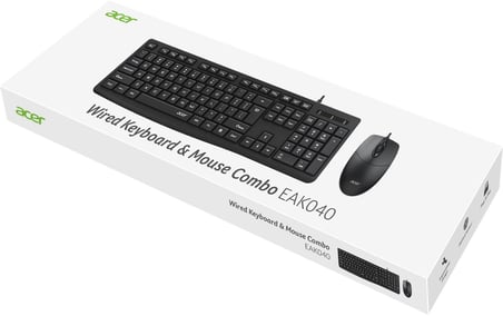 ACER EAK040 BKL Kablolu Klavye+ Mouse set (Mouse 1,40cm Kablo ) (Klavye 1,5cm Kablo ) (KDO)