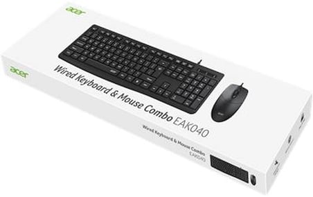 ACER EAK040 BKL Kablolu Klavye+ Mouse set (Mouse 1,40cm Kablo ) (Klavye 1,5cm Kablo ) (KDO)
