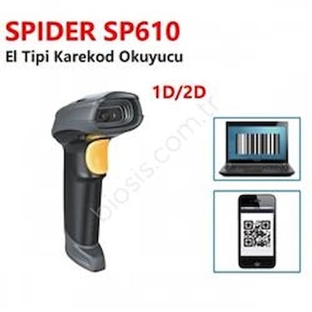 SPIDER SP610 2D USB El Tipi Karekod Barkod Okuyucu (KDO)