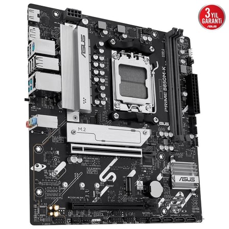 Asus Prime B850M-K AM5 DDR5 Ses GLAN DP-HDMI SATA3 USB3.2 mATX Anakart (KDO)