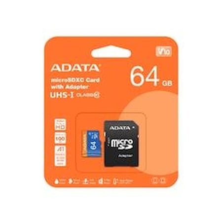 Adata 64GB Premier microSDXC Card with Adapter UHS-I Class10 V10 Hafıza Kartı (KDO)
