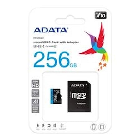 Adata 256GB Premier microSDXC Card with Adapter UHS-I Class10 V10 Hafıza Kartı (KDO)