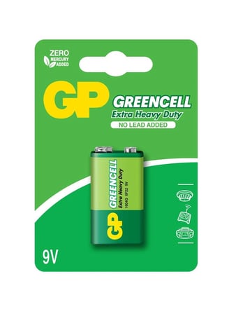 GP Greencel 9V Çinko Pil Tekli Paket GP1604G-2U1 (KDO)