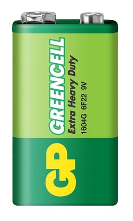 GP Greencel 9V Çinko Pil Tekli Paket GP1604G-2U1 (KDO)