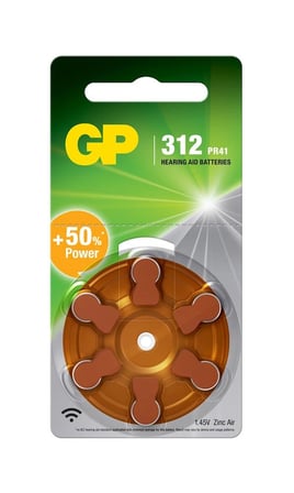 GP ZA312 1.4V Düğme Kulaklık Pili  6'lı Paket (KDO)