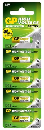 GP GP27A-C5 27A 12V Alkalin Spesifik Pil 5'li Paket (KDO)