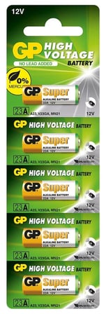 GP GP23A-C5 23A 12V Alkalin Spesifik 5'li Paket Pil Kumanda (KDO)