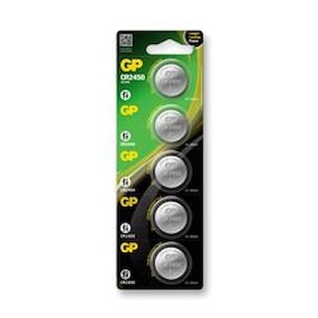 GP CR2450-C5 3V Lityum Düğme Pil 5'li Paket (KDO)