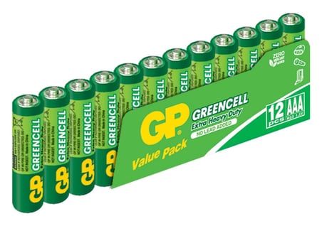 GP Greencel R03 AAA Boy İnce Çinko Kalem Pil 12'li Paket GP24G-VS12 (KDO)