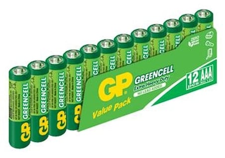 GP Greencel R03 AAA Boy İnce Çinko Kalem Pil 12'li Paket GP24G-VS12 (KDO)