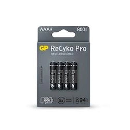 GP AAA 800 mAh Şarjlı İnce Kalem Pil 4'lü Paket Recyko (KDO)