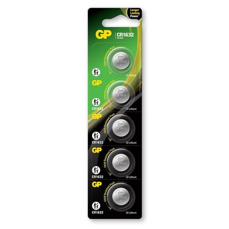 Gp CR1632-C5 3V Lityum Düğme Pil 5'li Paket (KDO)