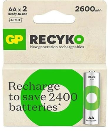 GP AA 2600 mAh Şarjlı Kalem Pil 2'li Paket GP270AAHCEMTR-2GB (KDO)