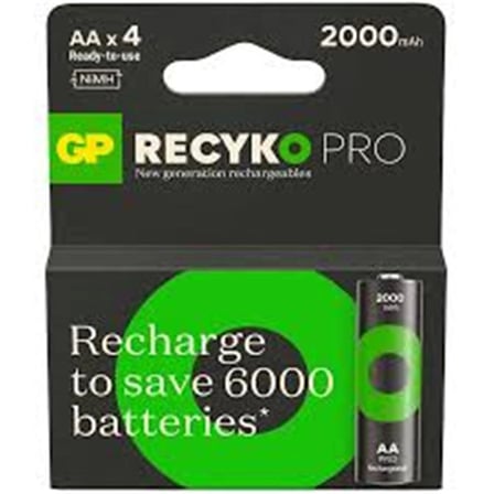 GP AA 2100 mAh Şarjlı Kalem Pil 4'lü Paket ReCyko Pro GP210AAHCBEM-2GB4 (KDO)