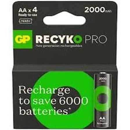 GP AA 2100 mAh Şarjlı Kalem Pil 4'lü Paket ReCyko Pro GP210AAHCBEM-2GB4 (KDO)